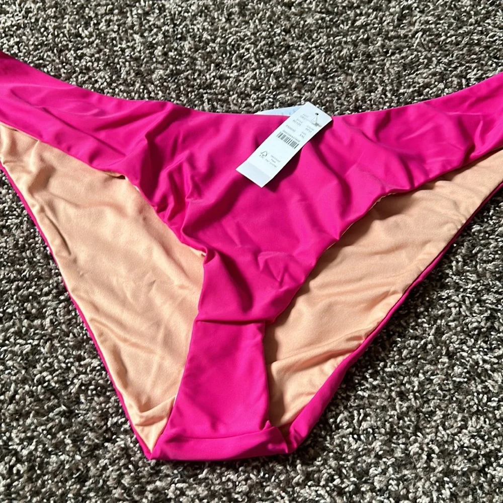 NWT J. Crew Radiant Fuchsia Bikini Swim Bottoms Only XXL